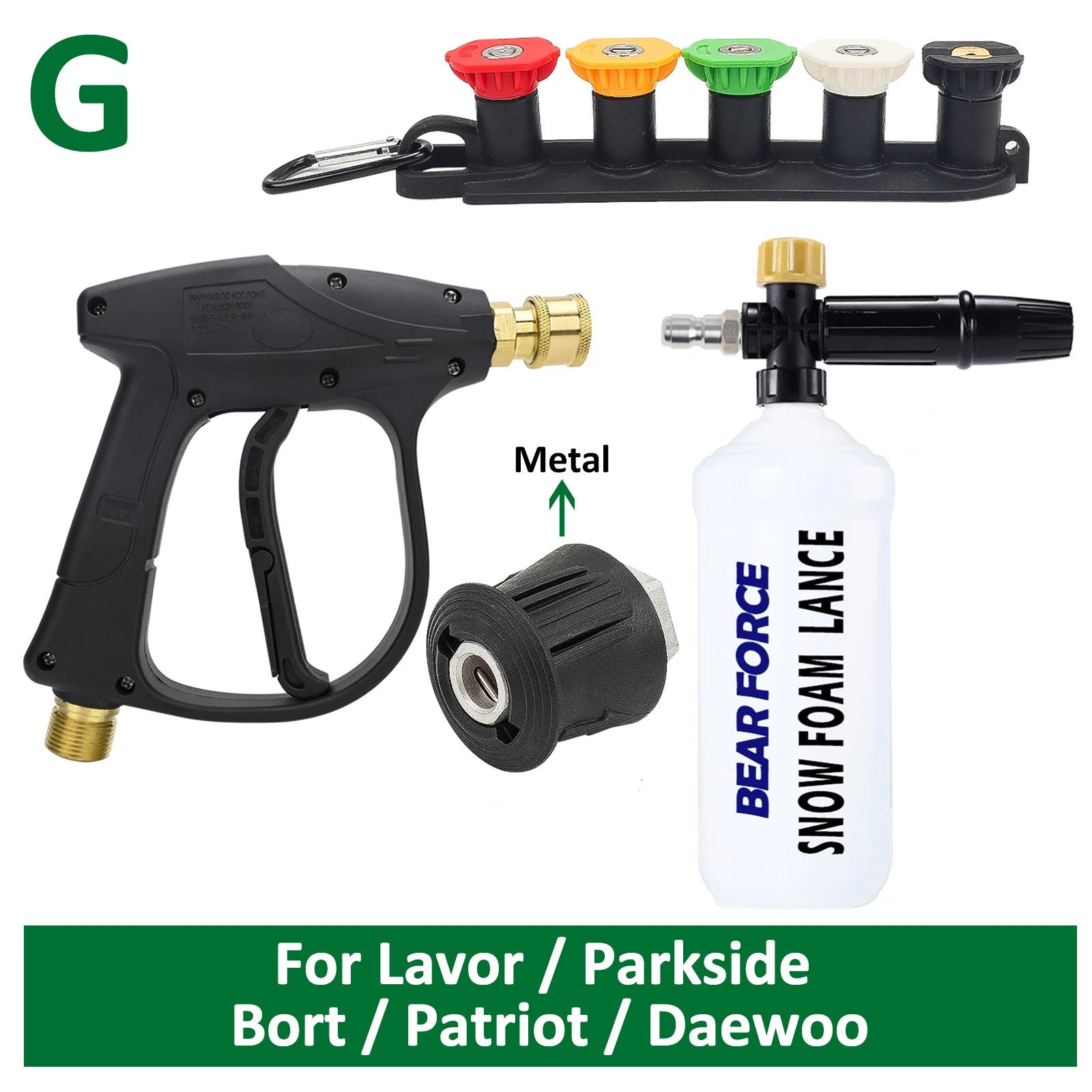 DRIVORA Pro Foam Cannon Kit with stubby pressure washer gun