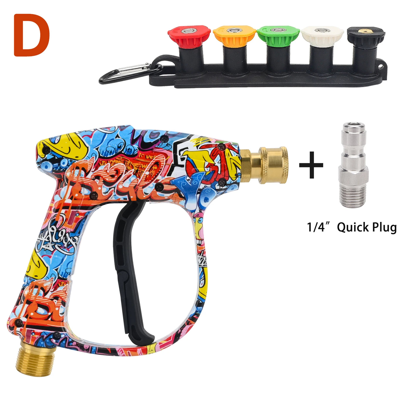 DRIVORA Pro Foam Cannon Kit with stubby pressure washer gun and brass-core cannon