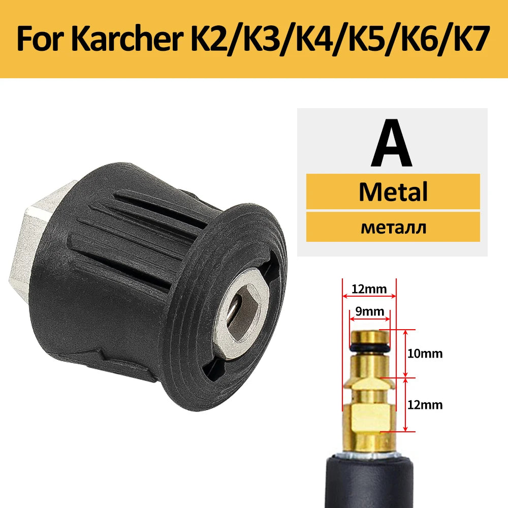 DRIVORA pressure washer adapter set — finger-grip housing