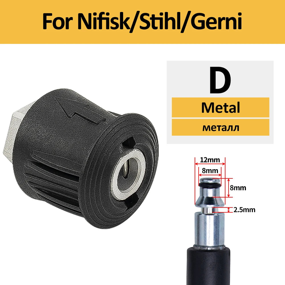 DRIVORA AR Blue Clean pressure washer adapter — CNC alloy