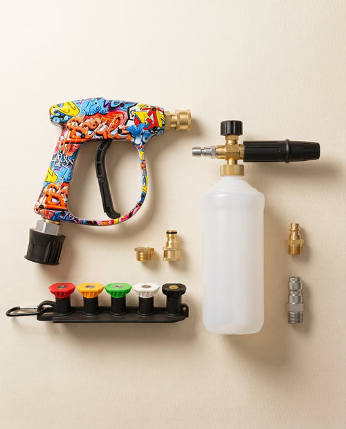 DRIVORA Pro Kit overhead flatlay on warm cream — components view